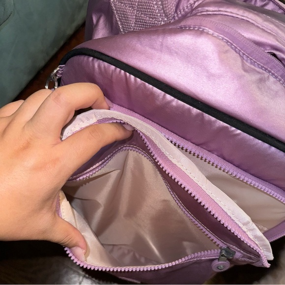 Kipling pink/purple large rolling backpack - Picture 6 of 8